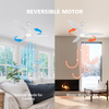 Ventilateur de plafond blanc 52'Ventilateurs de plafond avec lumières et télécommande