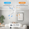 Ventilateurs de plafond en bois classiques de 52 pouces avec lumières et télécommande