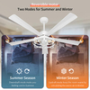 Ventilateur de plafond en plastique blanc avec télécommande