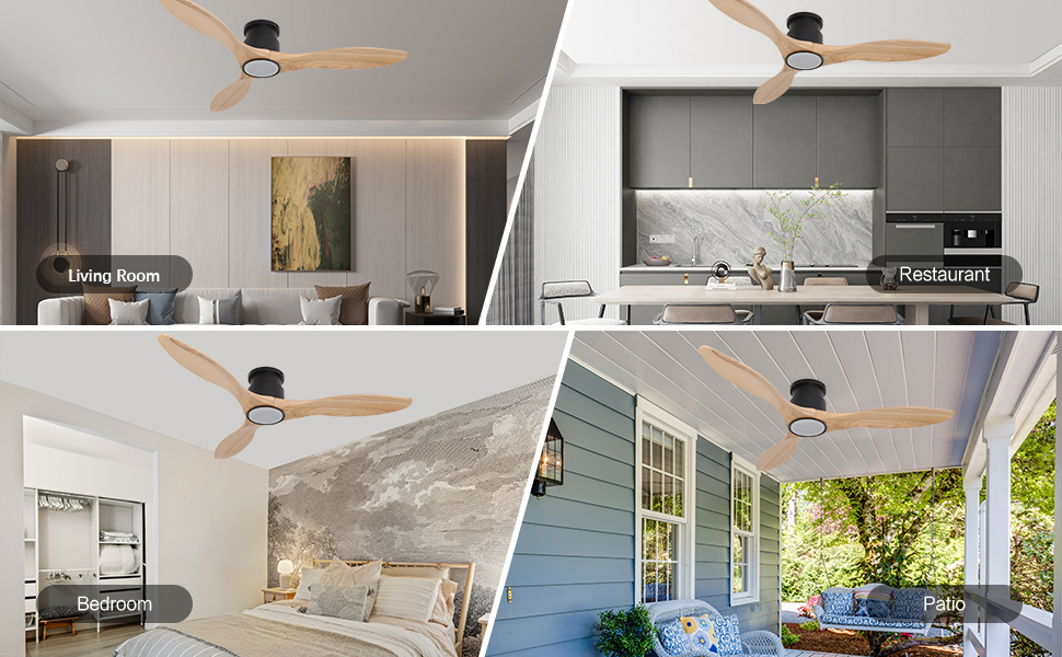 Scénarios d'utilisation de l'éclairage des ventilateurs de plafond