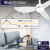 Ventilateur de plafond télécommandé moderne à intensité variable de 52 pouces avec lumières LED