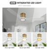 Ventilateur de plafond moderne à profil bas de 52 po avec lumière