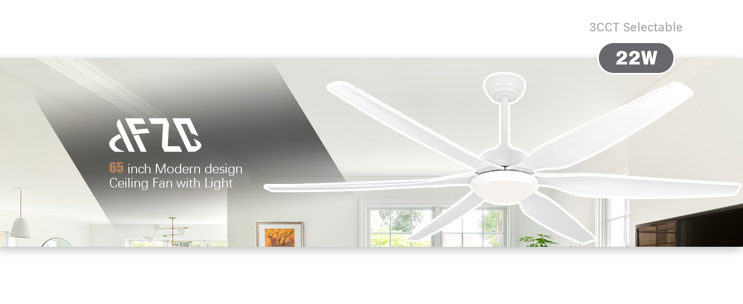 Lumière de ventilateur de plafond blanche