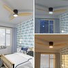 Ventilateur de plafond encastré à profil bas de 52 pouces avec lumière