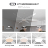 Ventilateur de plafond de 65 pouces avec lumières et télécommande