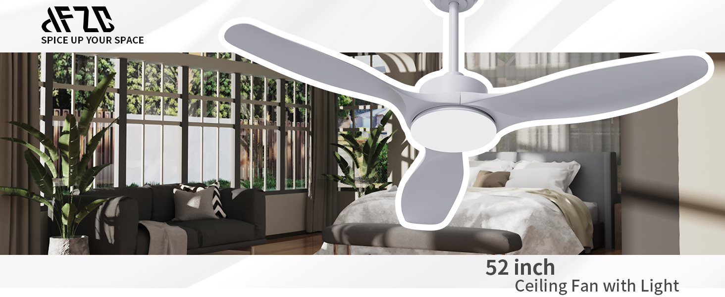 Lumière de ventilateur de plafond blanche