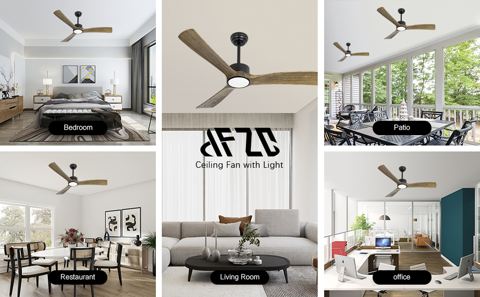 Scénarios d'utilisation de l'éclairage des ventilateurs de plafond