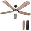 Ventilateur de plafond avec télécommande 52 pouces 5 pales doubles