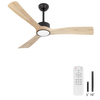 Ventilateurs de plafond en bois 52 pouces avec lumières et télécommande