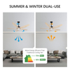 Ventilateur de plafond à 5 pales en bois avec lumière et télécommande