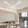 Ventilateur de plafond en plastique blanc avec télécommande