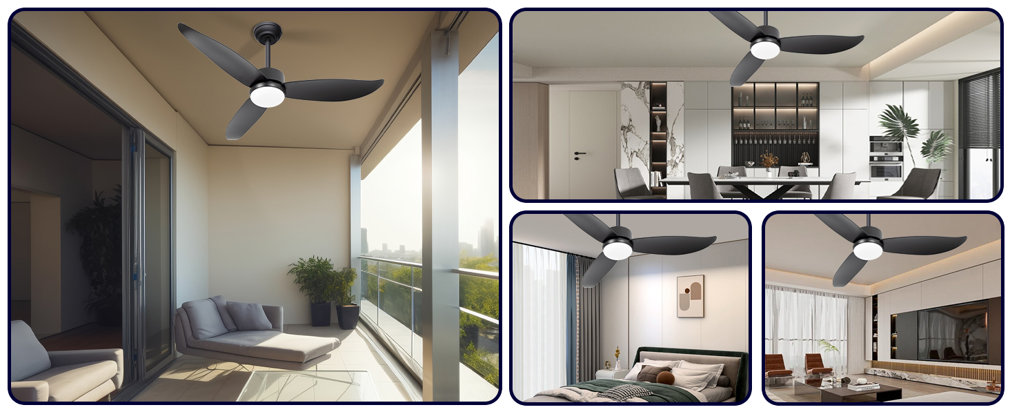 Scénarios d'utilisation de l'éclairage des ventilateurs de plafond