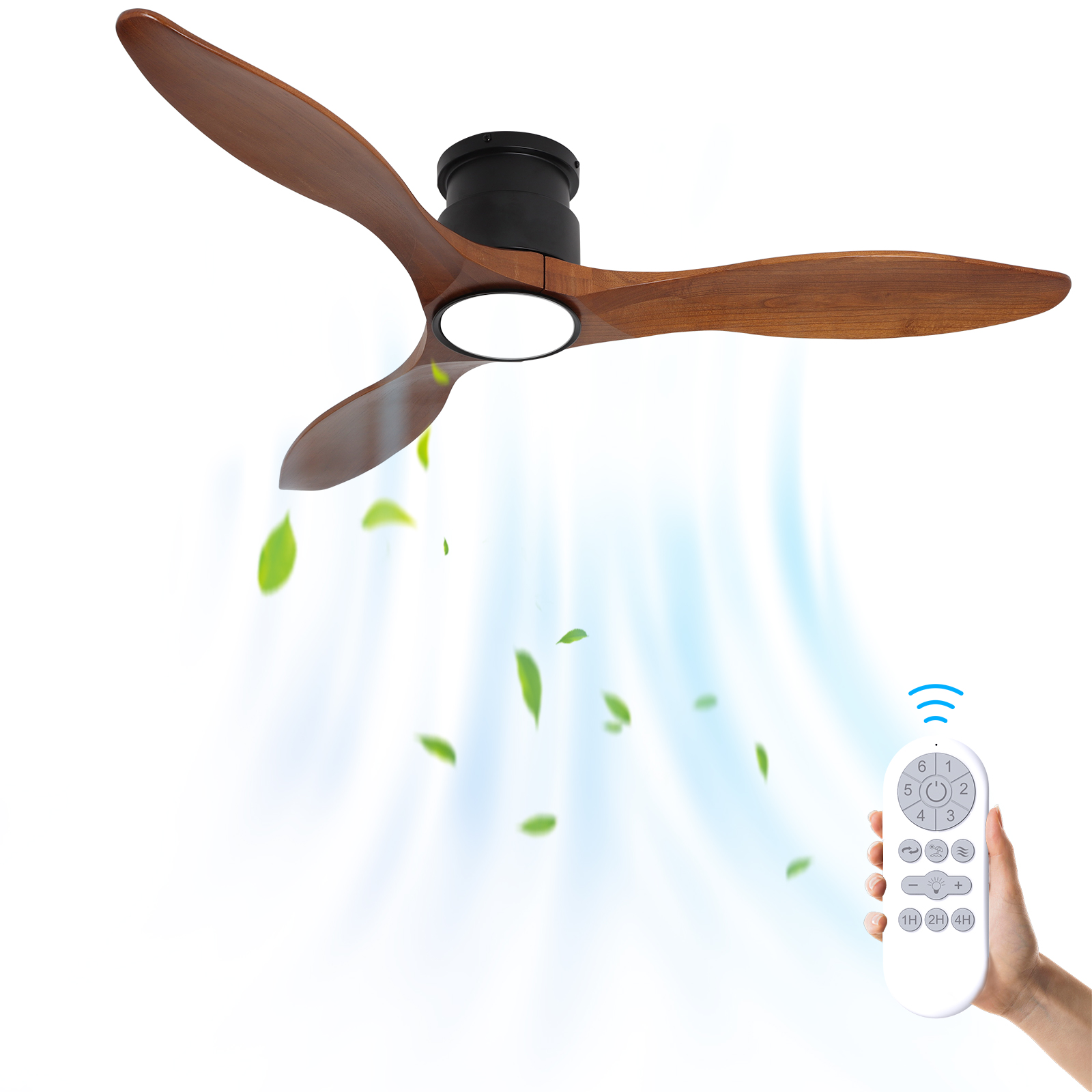 Ventilateur de plafond encastré avec télécommande