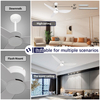 Ventilateur de plafond télécommandé moderne à intensité variable de 52 pouces avec lumières LED