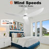 Ventilateurs de plafond blancs 52 po avec lumières, avec télécommande