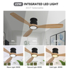 Ventilateur de plafond encastré à profil bas avec lumière 52 pouces 