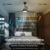 Ventilateurs de plafond noirs de 52 po avec télécommande et lumières