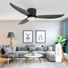 Noir 52' 6 vitesses avec ventilateurs de plafond extérieurs intérieurs télécommandés