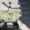 Ventilateurs de plafond à pales en bois ambré avec lumières et télécommande