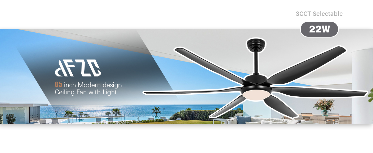 Lumière de ventilateur de plafond noire