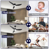 Lumière noire de ventilateur de plafond escamotable de profil bas de LED de 18W 3CCT