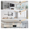 Ventilateurs de plafond en bois 52 pouces avec lumières et télécommande