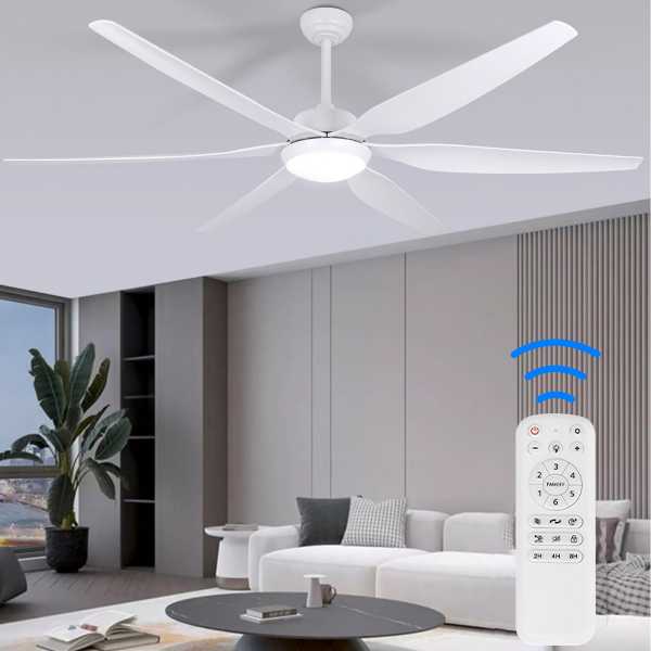 Ventilateur de plafond de 65 pouces avec lumières et télécommande