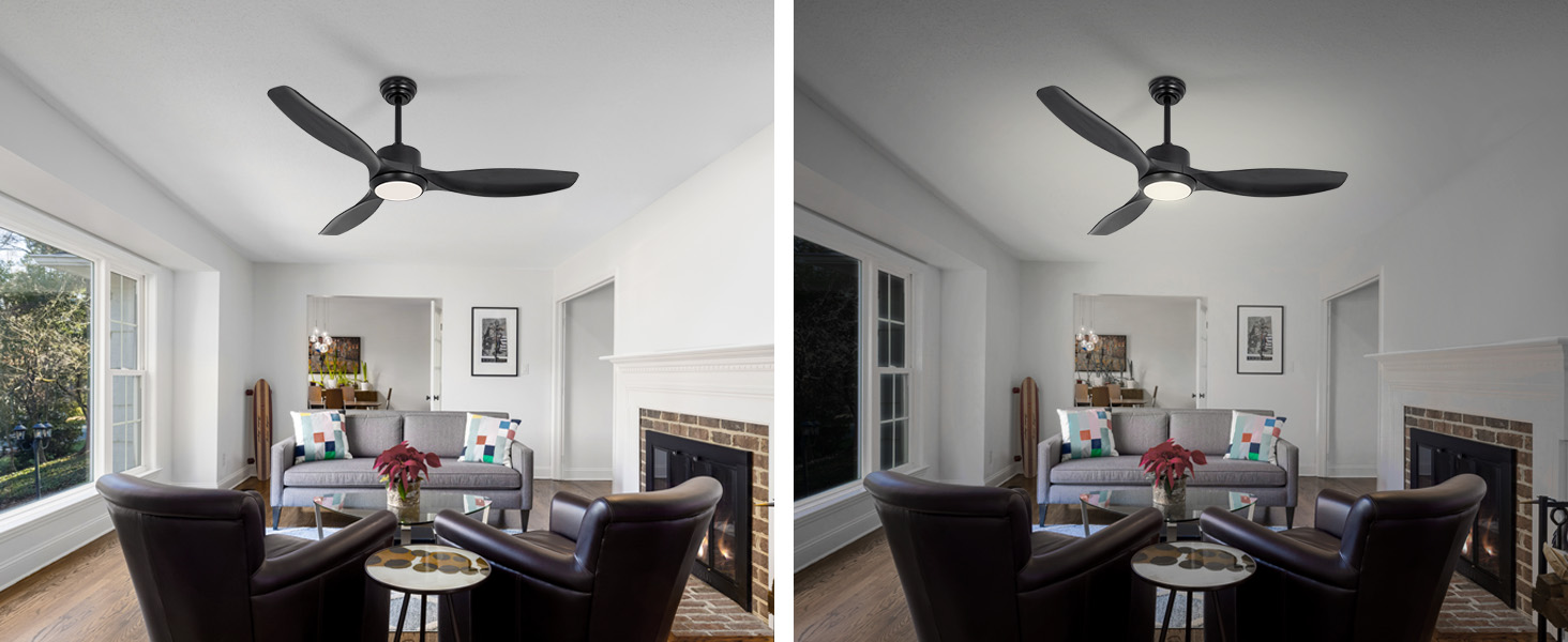 Scénarios d'utilisation de l'éclairage des ventilateurs de plafond