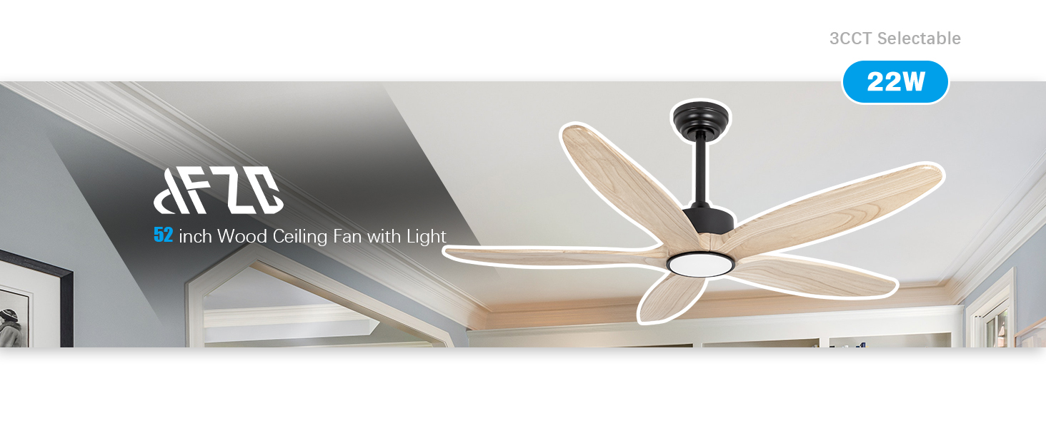 ventilateur de plafond en bois