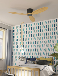 Ventilateur de plafond encastré à profil bas de 52 pouces avec lumière