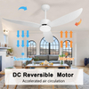 Ventilateurs de plafond blancs 52 po avec lumières, avec télécommande