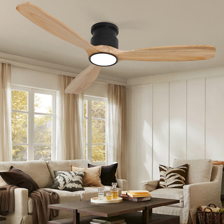 Ventilateur de plafond encastré à profil bas avec lumière 52 pouces 