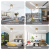 Ventilateur de plafond moderne à profil bas de 52 po avec lumière