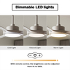 Ventilateurs de plafond blancs de 52 pouces avec lumières et télécommande