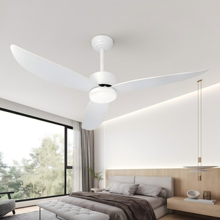 Ventilateurs de plafond blancs 52 po avec lumières, avec télécommande