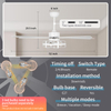 Ventilateur de plafond en plastique blanc avec télécommande