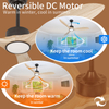 Ventilateurs de plafond extérieurs en bois de LED 52in