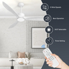 Ventilateurs de plafond en bois classiques de 52 pouces avec lumières et télécommande